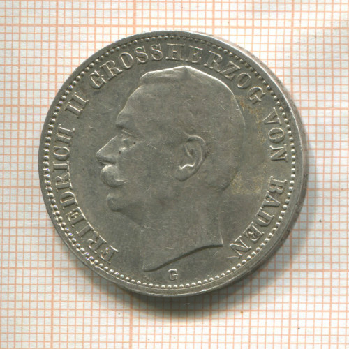 3 марки. Баден 1911г