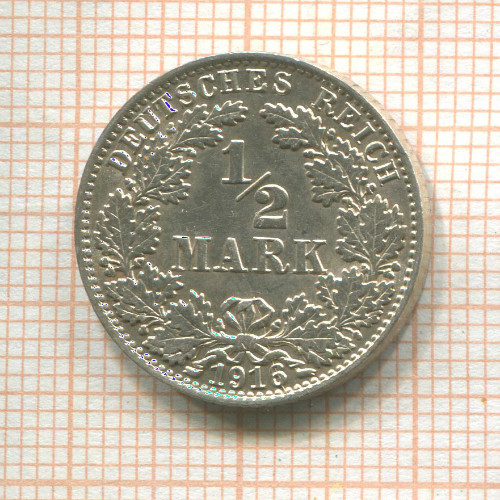 1/2 марки. Германия 1916г