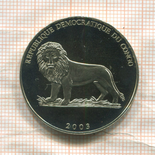 5 франков. Конго 2003г