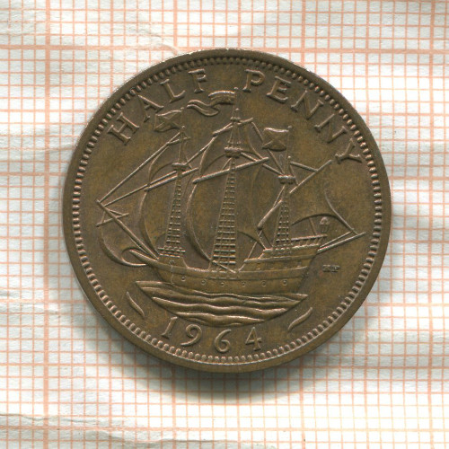 1/2 пенни. Великобритания 1964г