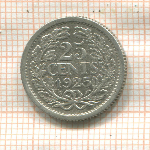 25 центов. Нидерланды 1925г