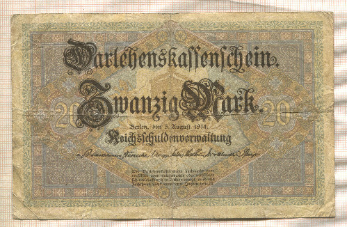 20 марок. Германия 1914г