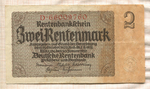 2 марки. Германия 1937г