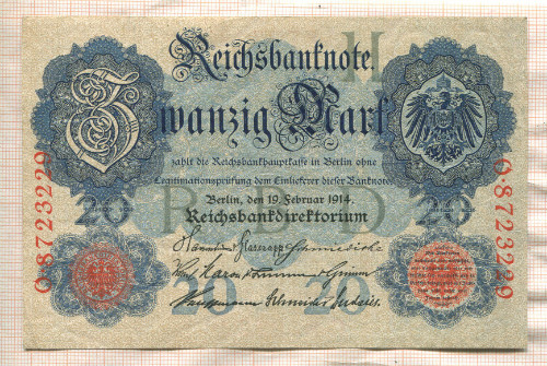 20 марок. Германия 1914г