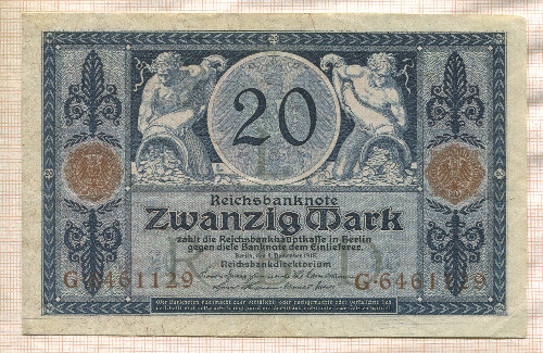 20 марок. Германия 1915г