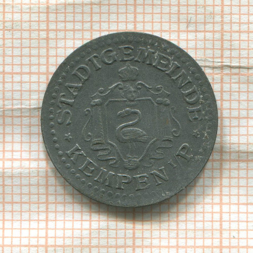 Нотгельд. 10 пфеннигов. Германия. Кемпен