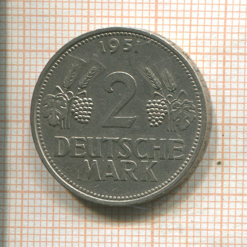2 марки. Германия 1951г