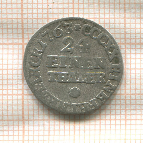 1/24 талера. Саксония 1763г
