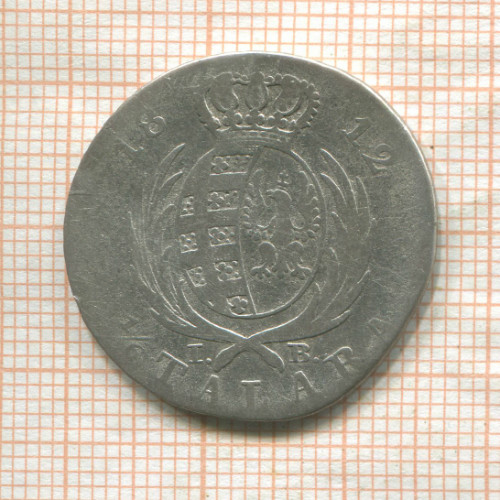 1/6 талера. Польша 1812г