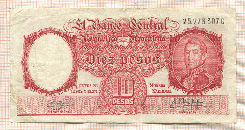 10 песо. Аргентина
