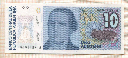 10 аустралей. Аргентина