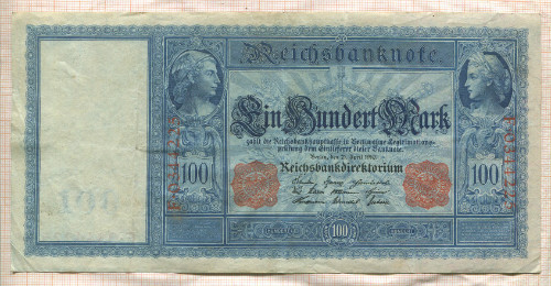 100 марок. Германия 1910г