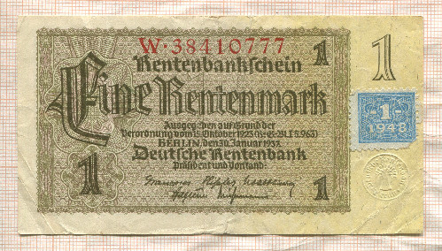 1 марка. Германия 1948г