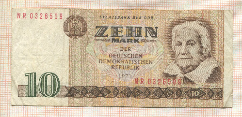 10 марок. ГДР 1971г