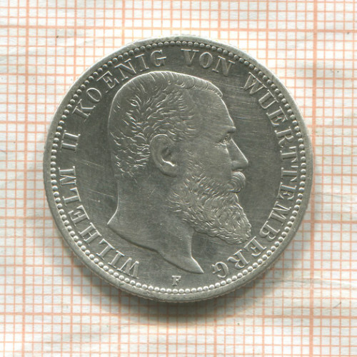 2 марки. Вюртемберг 1903г