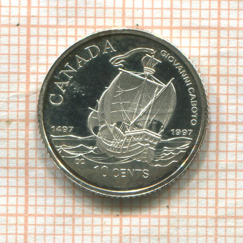 10 центов. Канада. ПРУФ 1997г