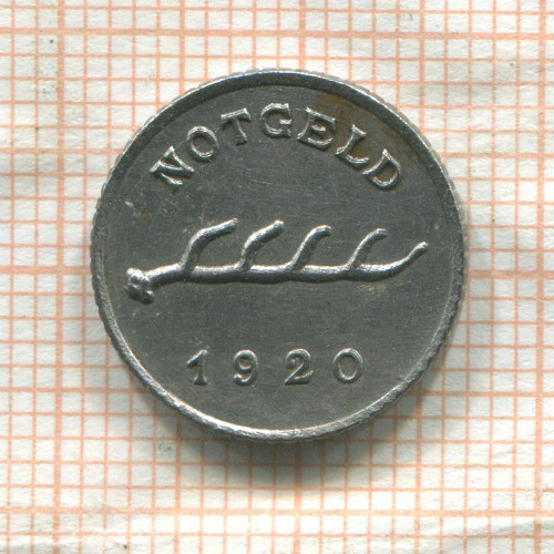 Нотгельд. 2 пфеннига. Германия. Тюбинген