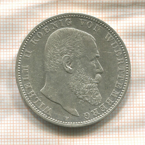 5 марок. Вюртемберг 1913г
