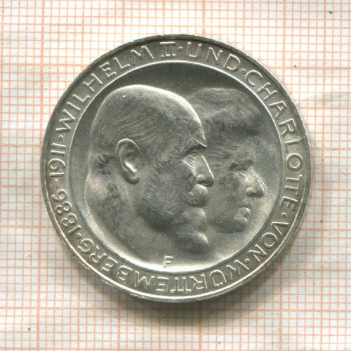 3 марки. Вюртемберг 1911г
