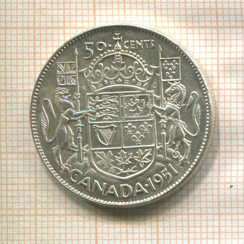 50 центов. Канада 1951г