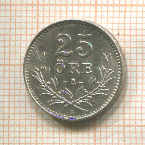 25 эре. Швеция 1929г