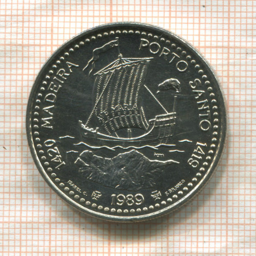 100 эскудо. Португалия 1989г