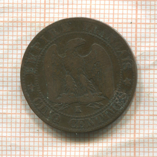 5 сантимов. Франция 1855г