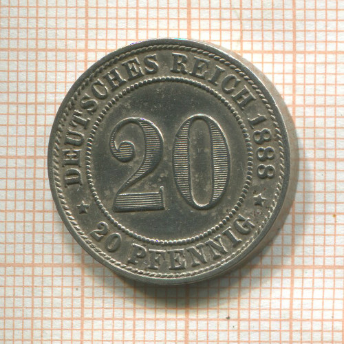 20 пфеннигов. Германия 1988г