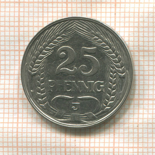 25 пфеннигов. Германия 1910г