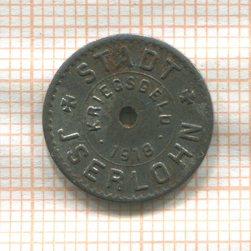 Нотгельд. 1 пфенниг. Германия. Изерлон