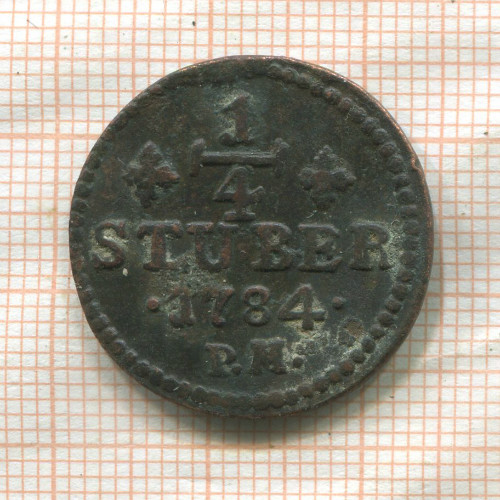 1/4 штубера. Юлих-Берг 1784г