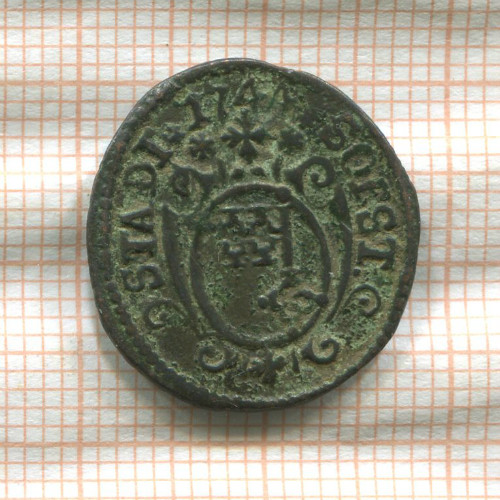 3 пфеннига. Зост 1744г