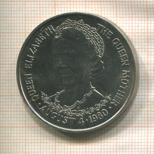 25 пенсов. Тристан-да-Кунья 1980г