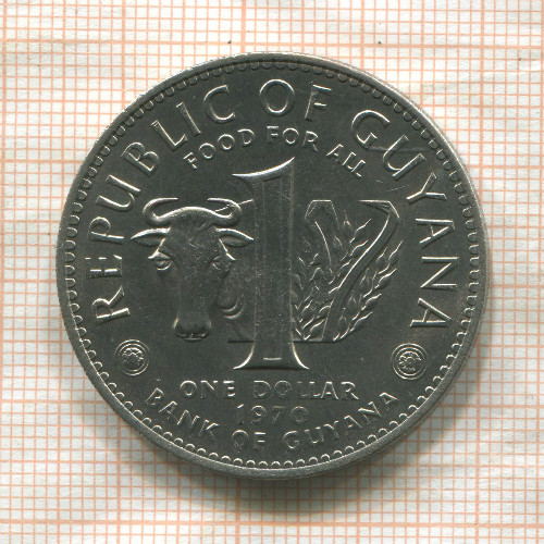 1 доллар. Гайяна. F.A.O. 1970г