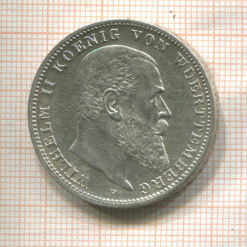 3 марки. Вюртемберг 1909г