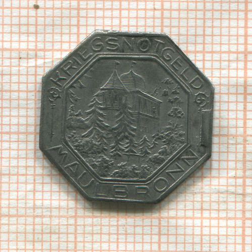 Нотгельд. 10 пфеннигов. Германия. Маульброн