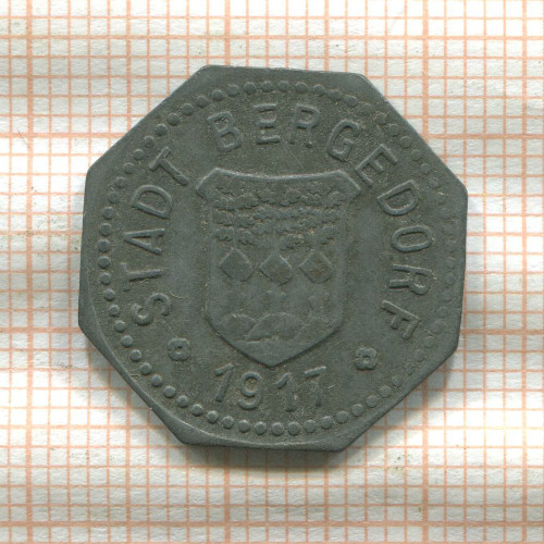 Нотгельд. 5 пфеннигов. Германия. Бергедорф