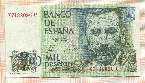 1000 песет. Испания 1979г