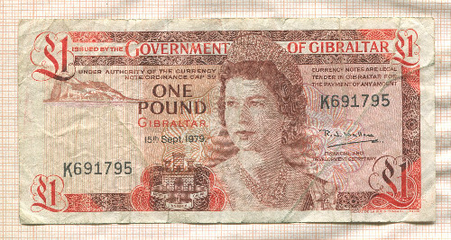 1 фунт. Гибралтар 1979г