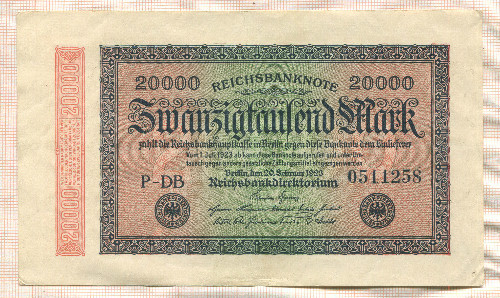 20000 марок. Германия 1923г