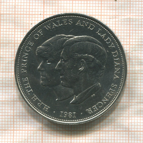 25 пенсов. Великобритания 1981г