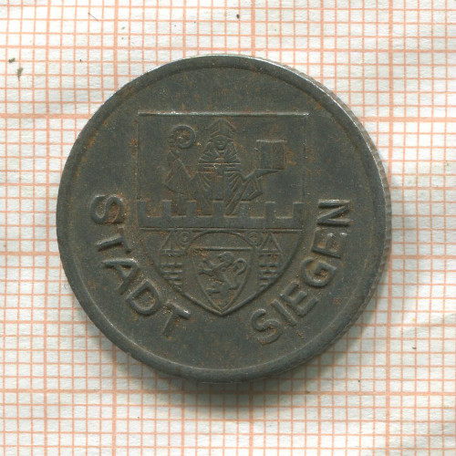 Нотгельд. 50 пфеннигов. Германия. Зиген