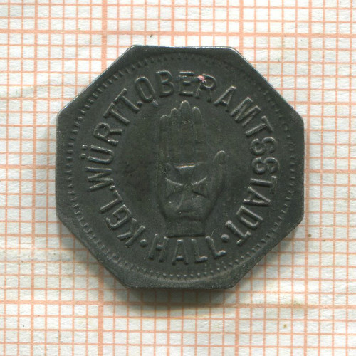 Нотгельд. 5 пфеннигов. Германия. Швебиш-Халь