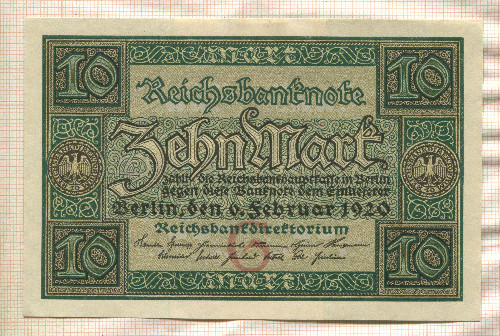 10 марок. Германия 1920г