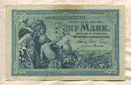 5 марок. Германия 1904г