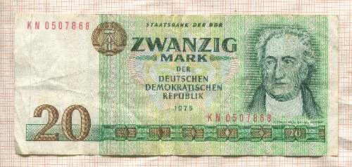 20 марок. ГДР 1975г