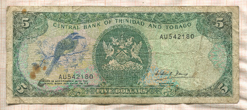 5 долларов. Тринидад и Тобаго