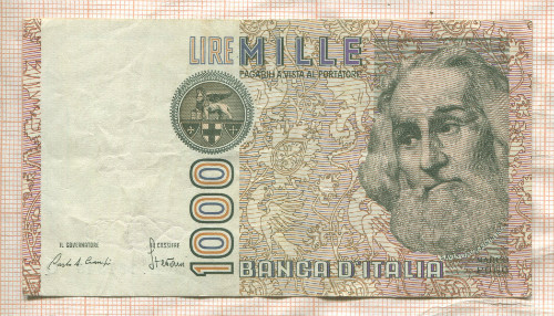 1000 лир. Италия 1982г
