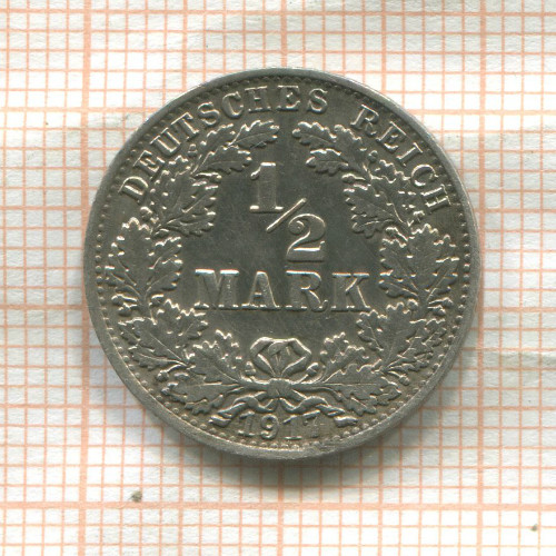 1/2 марки. Германия 1917г