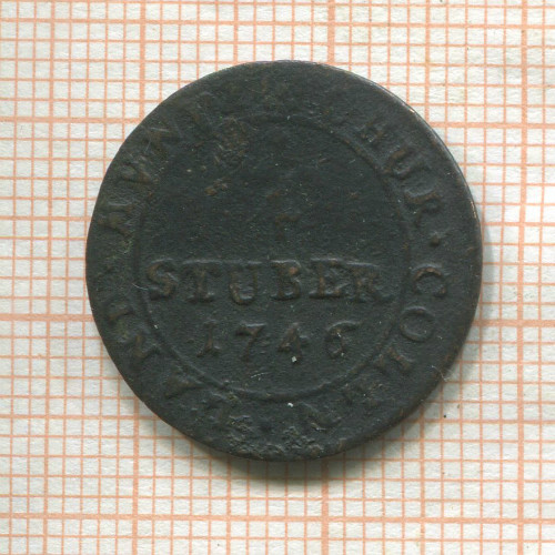 1/4 штубера. Кёльн 1746г